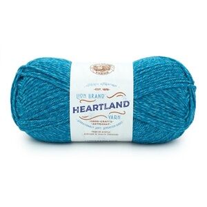Lion Brand Heartland Yarn Virgin Islands Blue Medium Worsted Weight Acrylic NWT